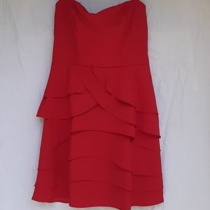 Strapless ruby red Gianni Bini dress NWT